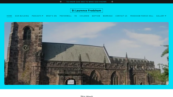 Screenshot of the The Parochial Church Council Of The Ecclesiastical Parish Of St. Laurence, Frodsham website