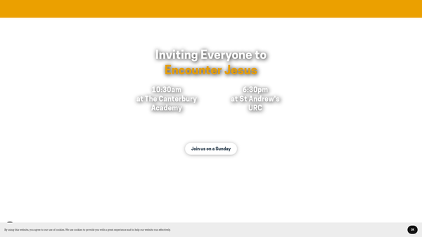 Screenshot of the The City Church website