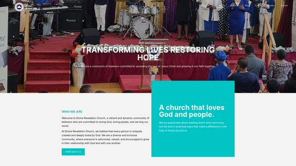 Screenshot of the The Redeemed Christian Church Of God And Rccg Divine Revelation Parish Liverpool website