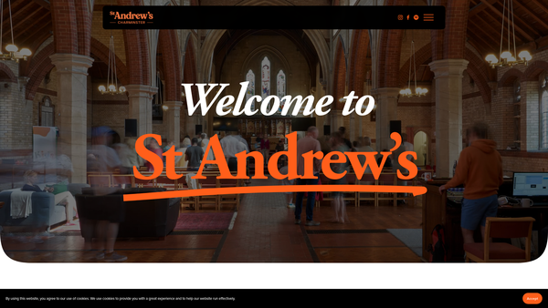 Screenshot of the The Parochial Church Council Of St Andrew's Parish Church, Bennett Road,bournemouth website