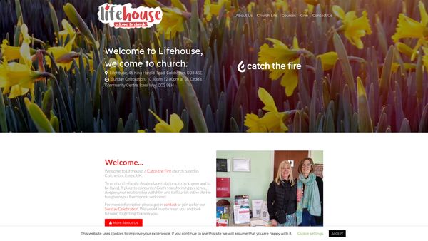 Screenshot of the Lifehouse Ministries website