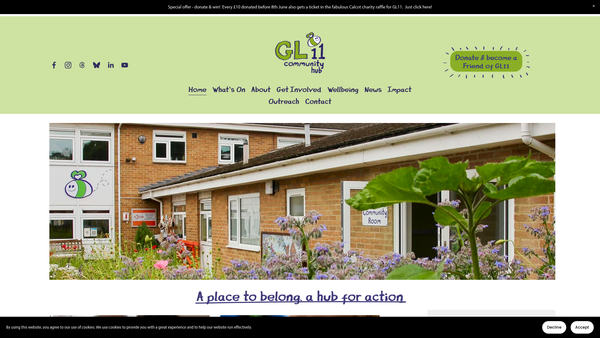 Screenshot of the Gl11 Community Project website