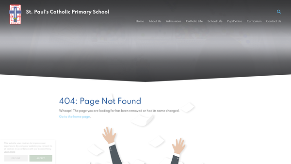 Screenshot of the St Paul's (Thames Ditton) Parents' Association website