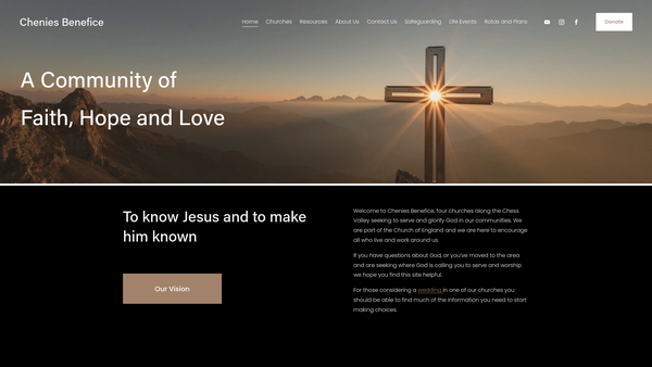 Screenshot of the The Parochial Church Council Of The Ecclesiastical Parish Of Chenies & Little Chalfont website