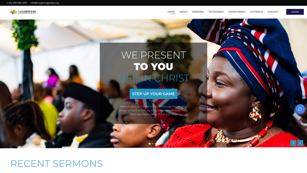 Screenshot of the The Redeemed Christian Church Of God - Rccg Living Praise Sunderland website