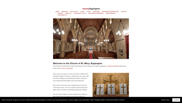 Screenshot of the The Parochial Church Council Of The Ecclesiastical Parish Of St Mary Kippington website