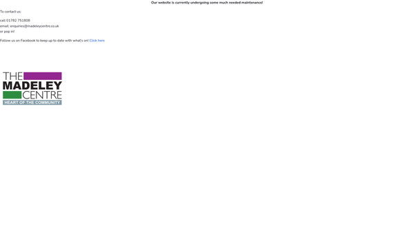 Screenshot of the Madeley Rural Community Charity website