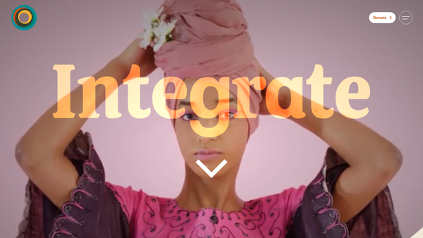 Screenshot of the Integrate UK website