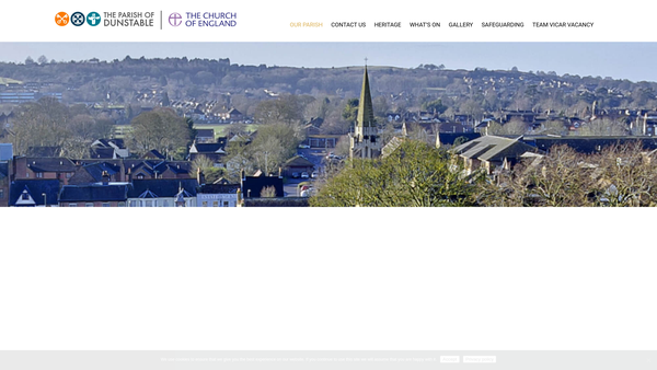 Screenshot of the The Parochial Church Council Of The Ecclesiastical Parish Of Dunstable website