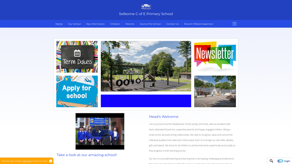 Screenshot of the Friends Of Selborne School website
