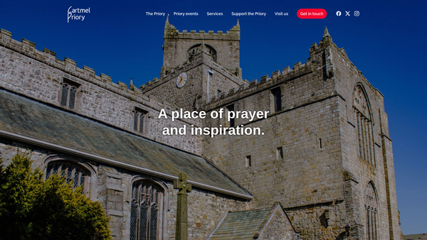 Screenshot of the The Parochial Church Council Of The Ecclesiastical Parish Of Cartmel website