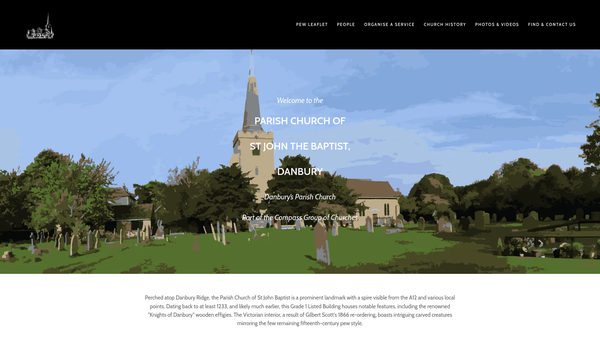 Screenshot of the The Parochial Church Council Of The Ecclesiastical Parish Of Danbury St John Baptist website