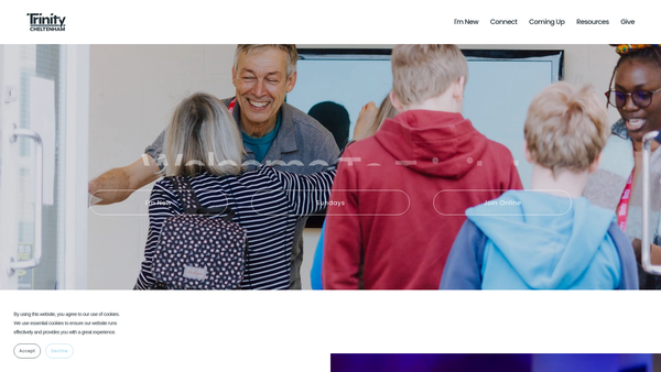Screenshot of the The Parochial Church Council Of The Ecclesiastical Parish Of Holy Trinity, Cheltenham website