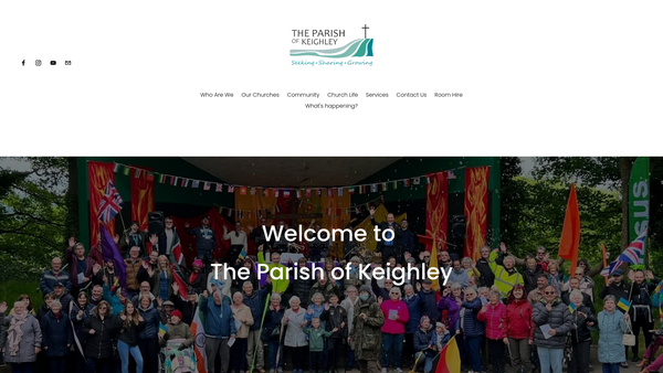 Screenshot of the The Parochial Church Council Of The Ecclesiastical Parish Of Keighley website