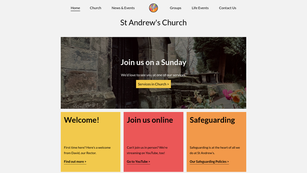 Screenshot of the The Parochial Church Council Of The Ecclesiastical Parish Of Bebington website