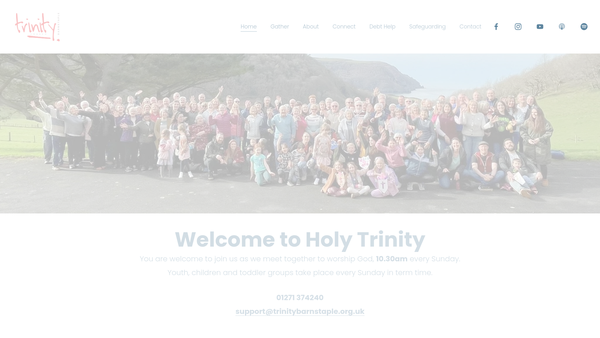 Screenshot of the The Parochial Church Council Of The Ecclesiastical Parish Of Holy Trinity, Barnstaple website