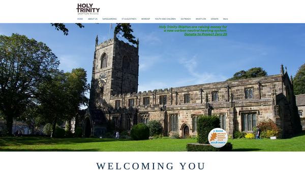Screenshot of the The Parochial Church Council Of The Ecclesiastical Parish Of Holy Trinity, Skipton website