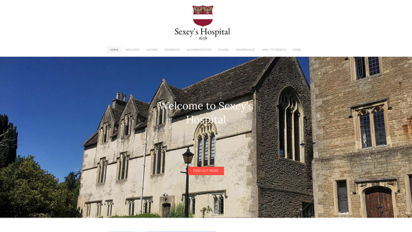 Screenshot of the Hugh Sexey's Hospital website