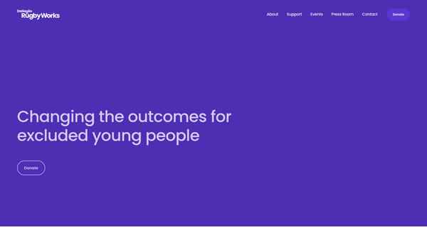 Screenshot of the Dallaglio Rugbyworks website