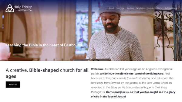 Screenshot of the The Parochial Church Council Of The Ecclesiastical Parish Of Holy Trinity, Eastbourne website