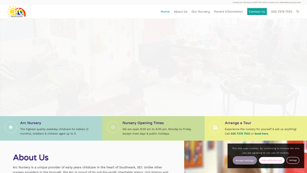 Screenshot of the Arc Community Trustees website
