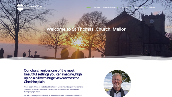 Screenshot of the The Parochial Church Council Of The Ecclesiastical Parish Of Mellor website