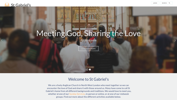 Screenshot of the The Parochial Church Council Of St Gabriel's, Cricklewood website