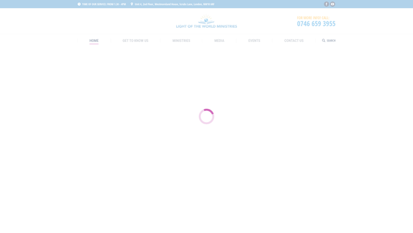Screenshot of the Light Of The World Ministries La Lumiere Du Monde Lwm website