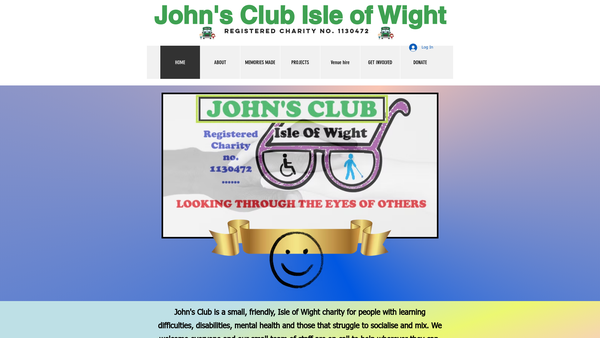 Screenshot of the John's Club Isle Of Wight website