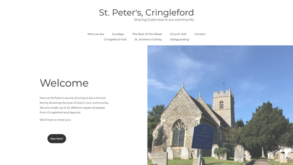 Screenshot of the The Parochial Church Council Of The Ecclesiastical Parish Of St Peter, Cringleford website