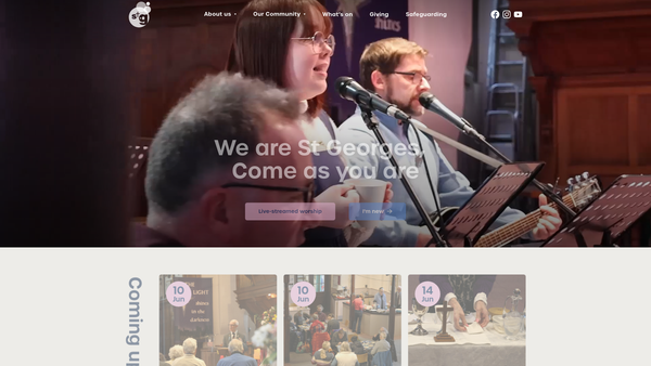Screenshot of the The Parochial Church Council Of The Ecclesiastical Parish Of St George The Martyr, Deal, Kent website