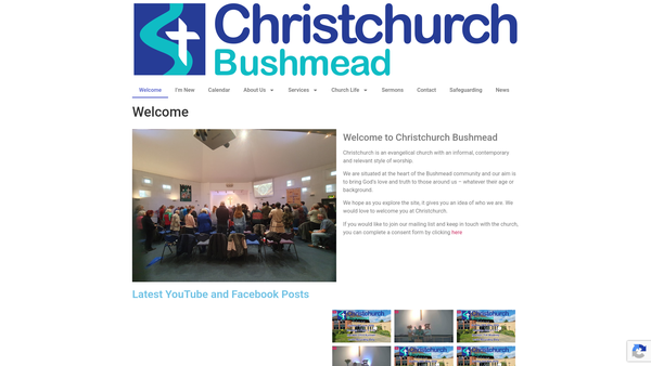 Screenshot of the The Parochial Church Council Of The Ecclesiastical Parish Of Christchurch Bushmead Luton website