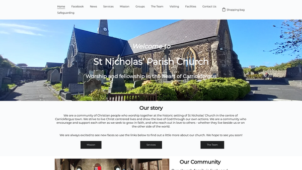 Screenshot of the The Parochial Church Council For The Ecclesiastical Parish Of North Walsham website