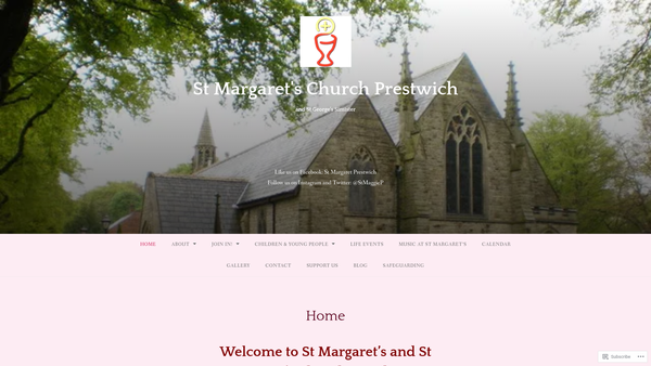Screenshot of the The Parochial Church Council Of The Ecclesiastical Parish Of St Margaret, Holyrood, Prestwich website