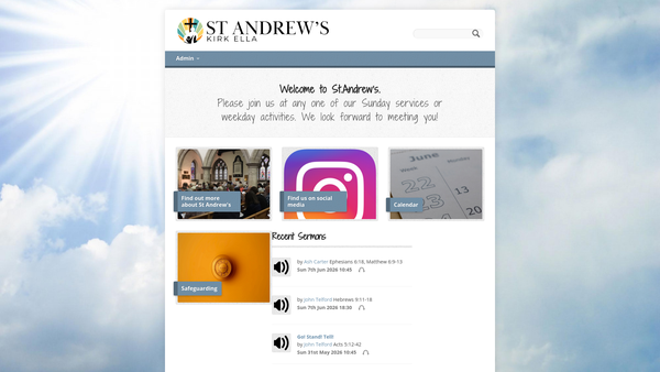Screenshot of the The Parochial Church Council Of The Ecclesiastical Parish Of St Andrew, Kirk Ella In The Diocese Of York website