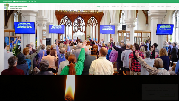 Screenshot of the The Parochial Church Council Of The Ecclesiastical Parish Of St Mary's, Eaton Socon website