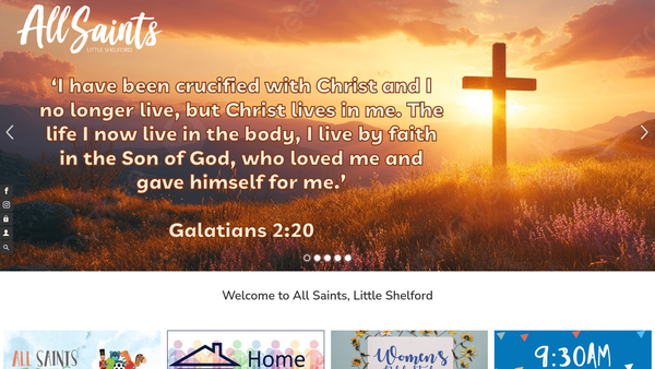 Screenshot of the The Parochial Church Council Of The Ecclesiastical Parish Of All Saints, Little Shelford website