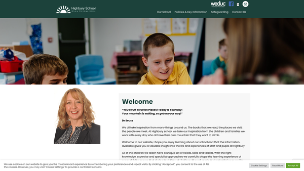 Screenshot of the Friends Of Highbury School Development Fund website
