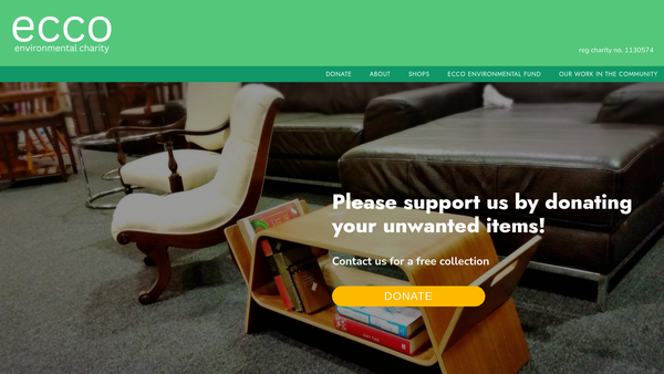 Screenshot of the Environmental Conservation Co-Operative website