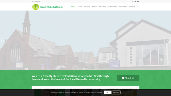 Screenshot of the Heswall Methodist Church website
