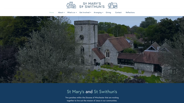Screenshot of the The Parochial Church Council Of The Ecclesiastical Parish Of St Mary's Kings Worthy website