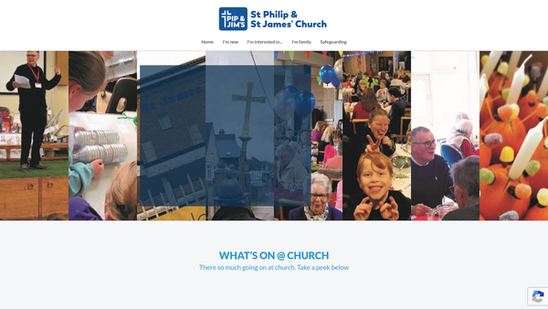 Screenshot of the The Parochial Church Council Of The Ecclesiastical Parish Of St Philip & St James Chatham website