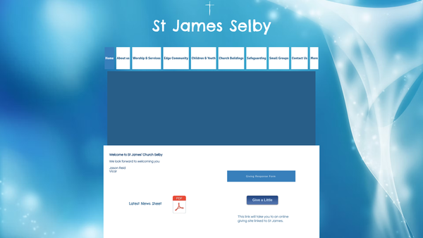 Screenshot of the The Parochial Church Council Of The Ecclesiastical Parish Of St James, Selby website