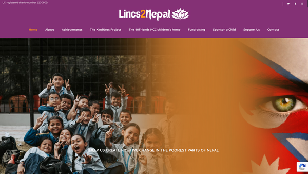 Screenshot of the Lincs2nepal website