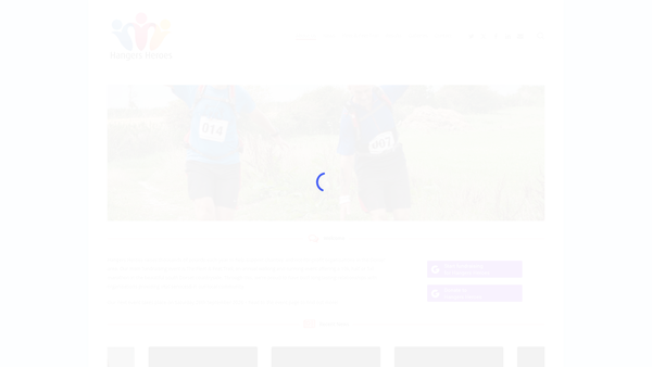 Screenshot of the Hangers Heroes The Small Charities Charity website