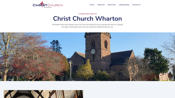 Screenshot of the The Parochial Church Council Of The Ecclesiastical Parish Of Christ Church Wharton website