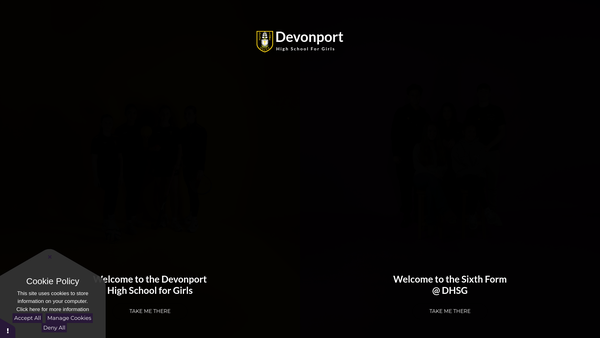 Screenshot of the Devonport High School For Girls Parent, Teacher And Friends Association website