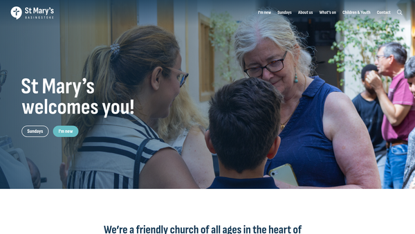 Screenshot of the The Parochial Church Council Of The Ecclesiastical Parish Of St Mary's Eastrop Basingstoke website