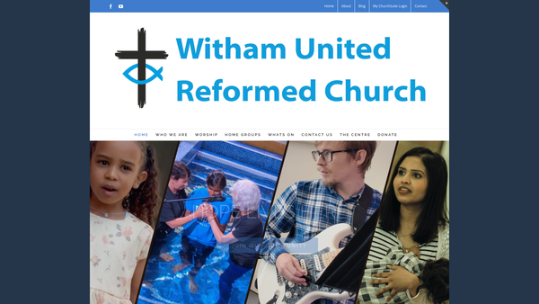 Screenshot of the Witham United Reformed Church Charity website