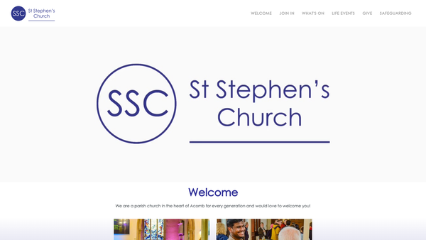Screenshot of the The Parochial Church Council Of The Ecclesiastical Parish Of St Stephen Acomb York website